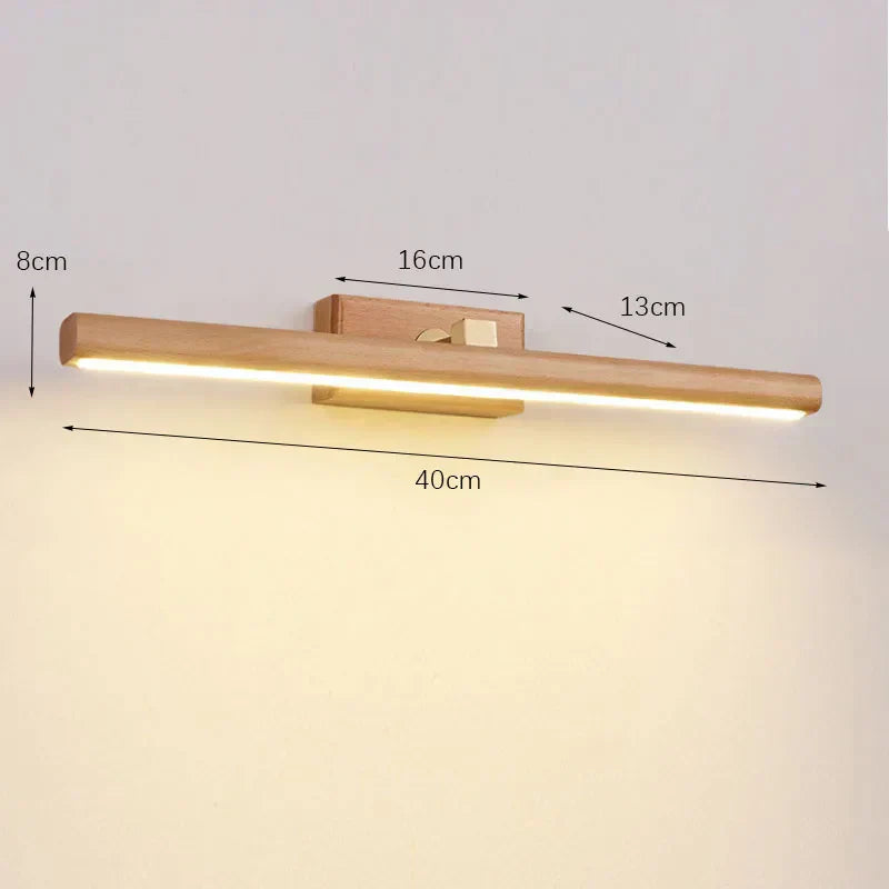 MysticWood Wall Lamp – Black Walnut with LED Lighting