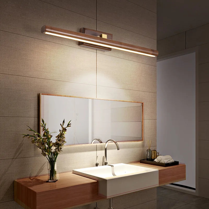 MysticWood Wall Lamp – Black Walnut with LED Lighting
