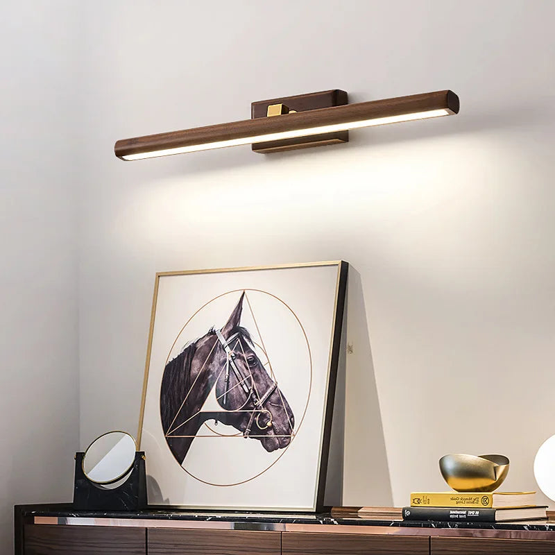 MysticWood Wall Lamp – Black Walnut with LED Lighting