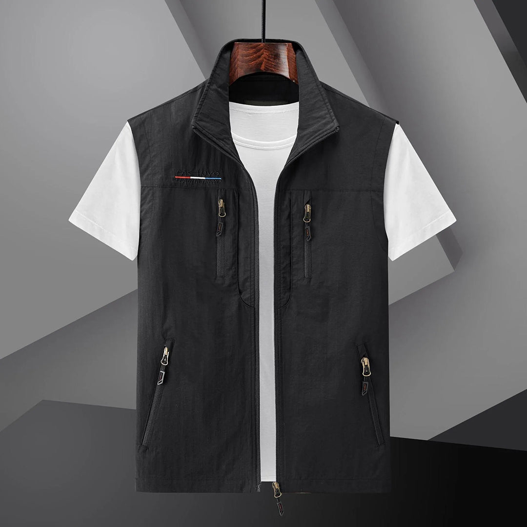 Multi-Pocket Utility Men's Summer Travel Gilet
