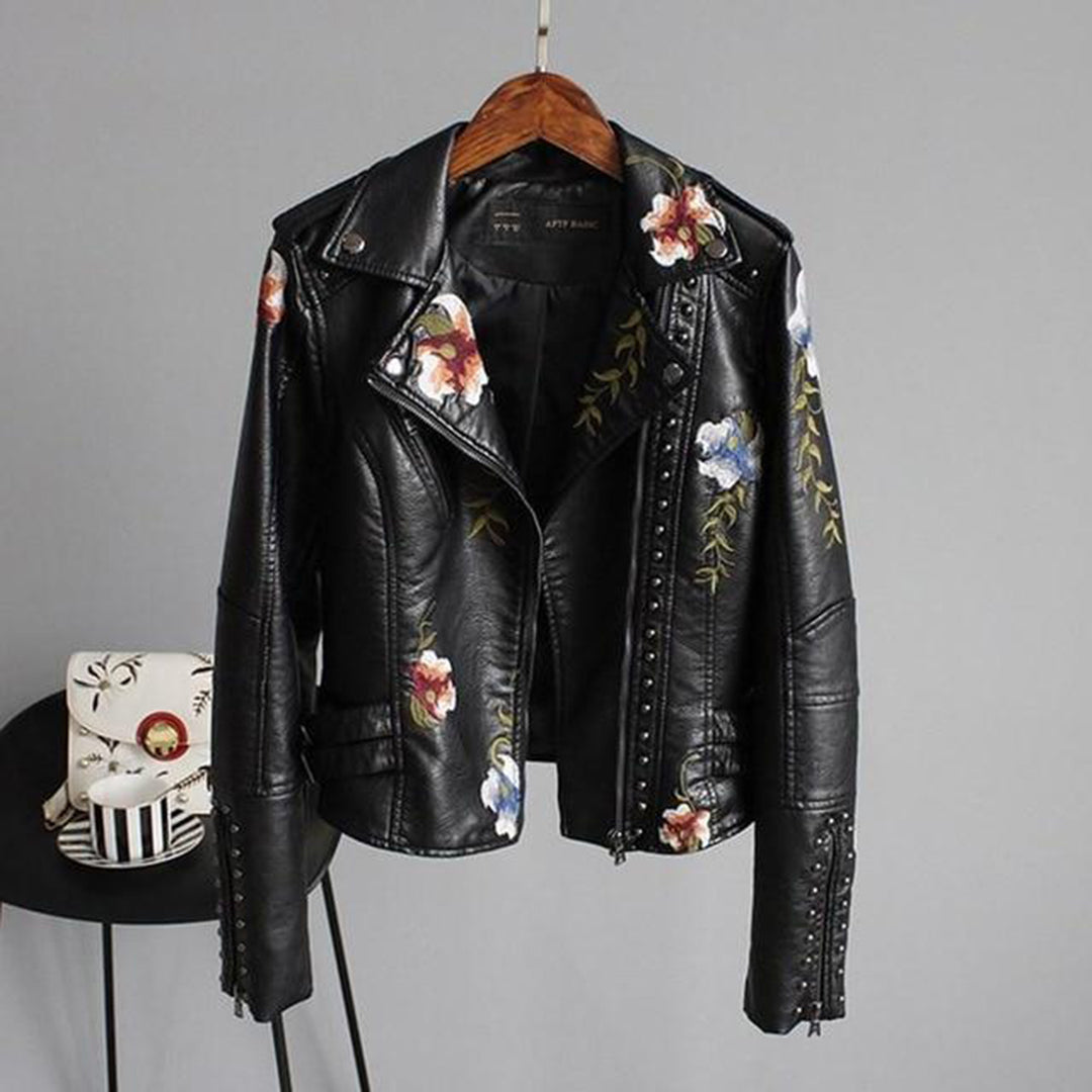 Lucina - Women's Jacket with Floral Print