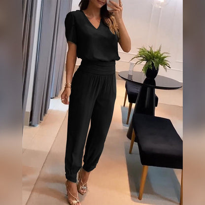 Tabea – stylový elegantní dámský overal s potiskem