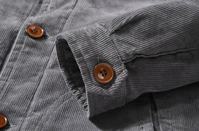 Blake | Trendy corduroy men's jacket with fur lining