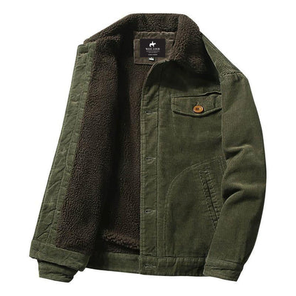 Blake | Trendy corduroy men's jacket with fur lining