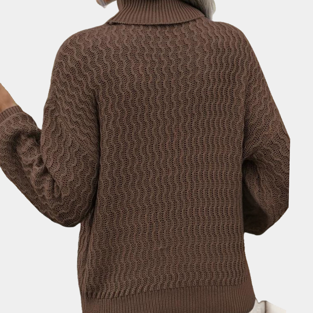 Blanca - Knitted Turtleneck Sweater for Women