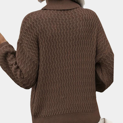 Blanca - Knitted Turtleneck Sweater for Women