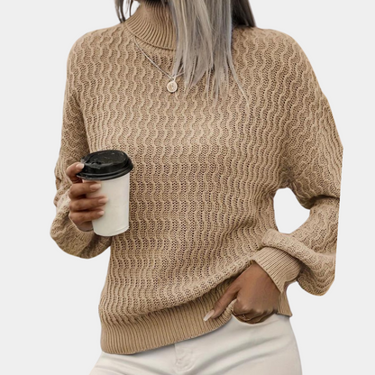 Blanca - Knitted Turtleneck Sweater for Women