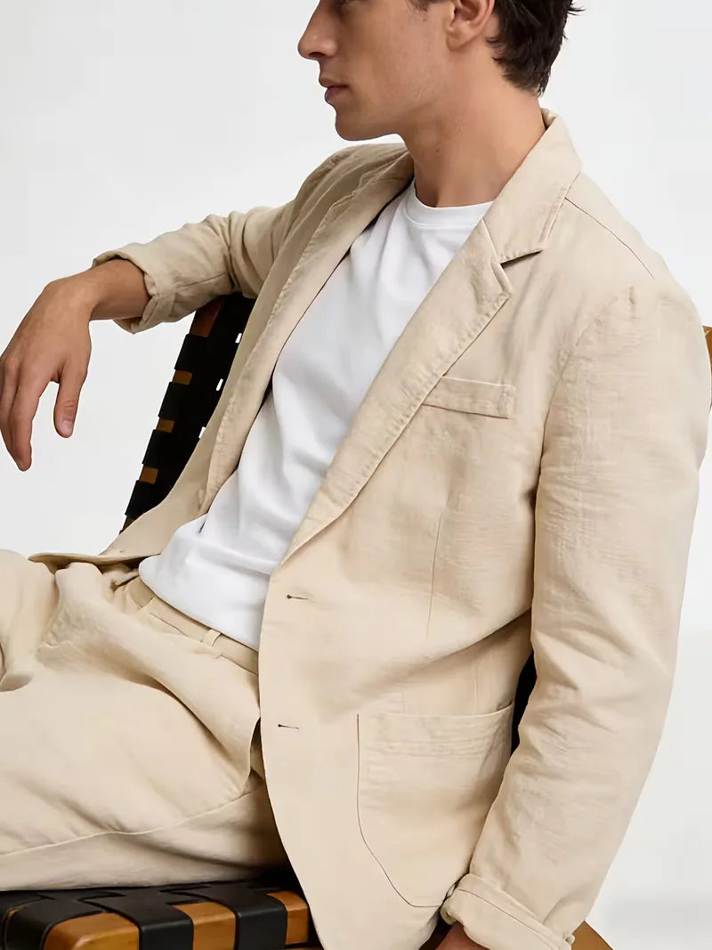 Blazer with Notched Lapel