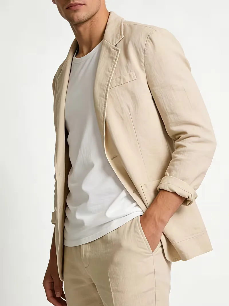 Blazer with Notched Lapel