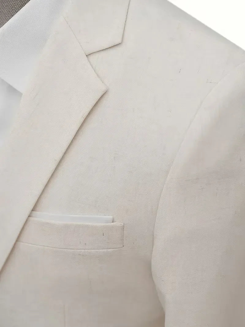 Blazer with V-neck and buttons