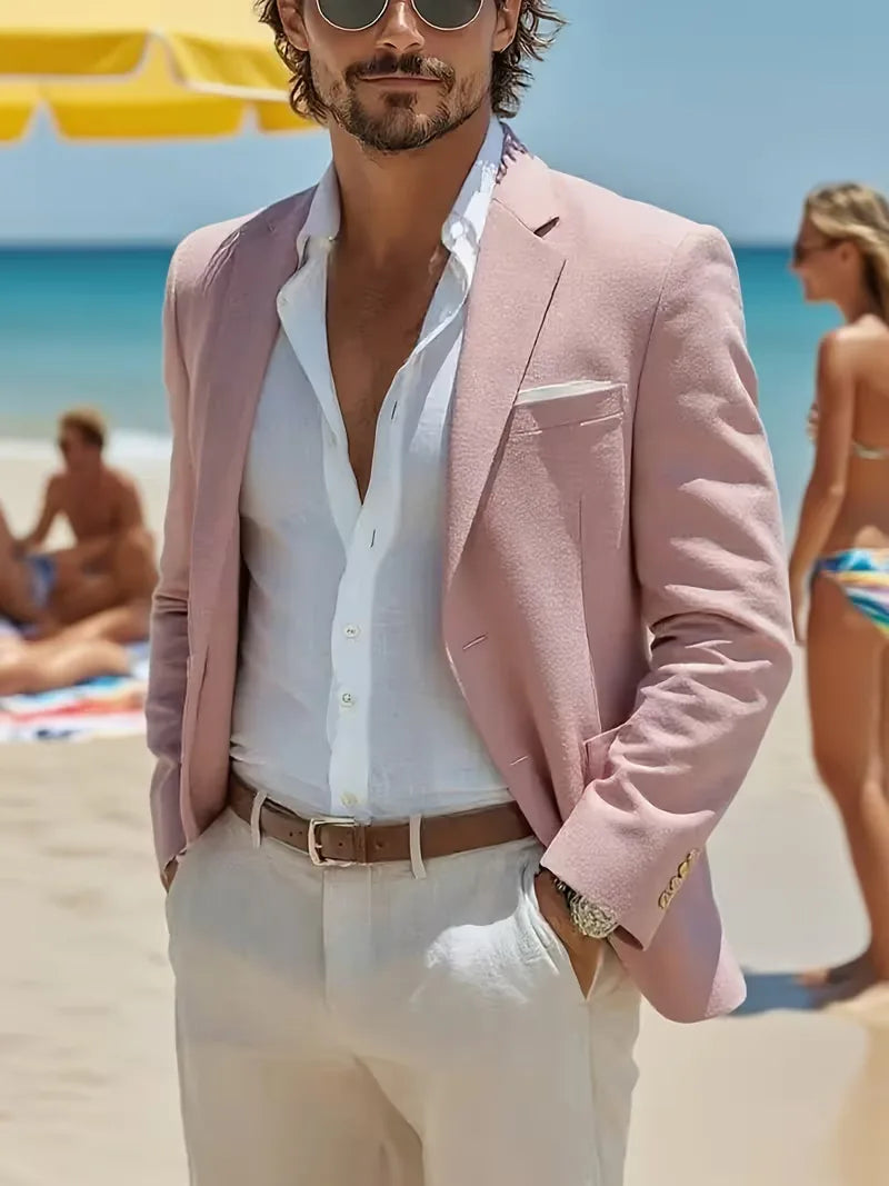 Blazer with V-neck and buttons