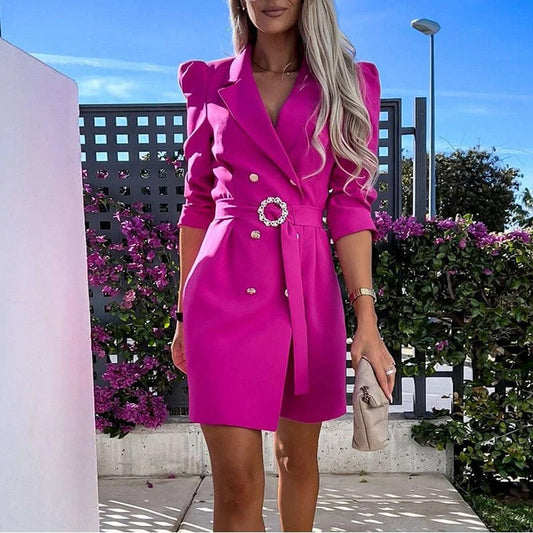 Vestido Blazer Elegante con Cinturón - Alina