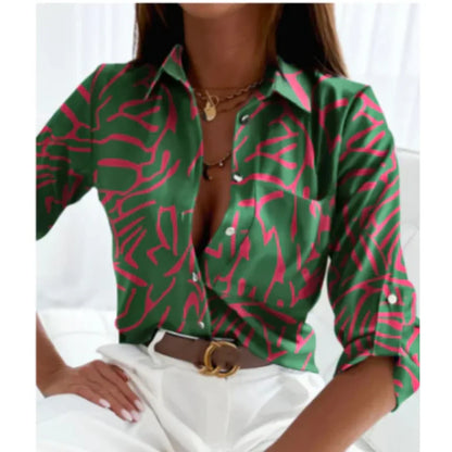 Blouse with Gradient Print for Women