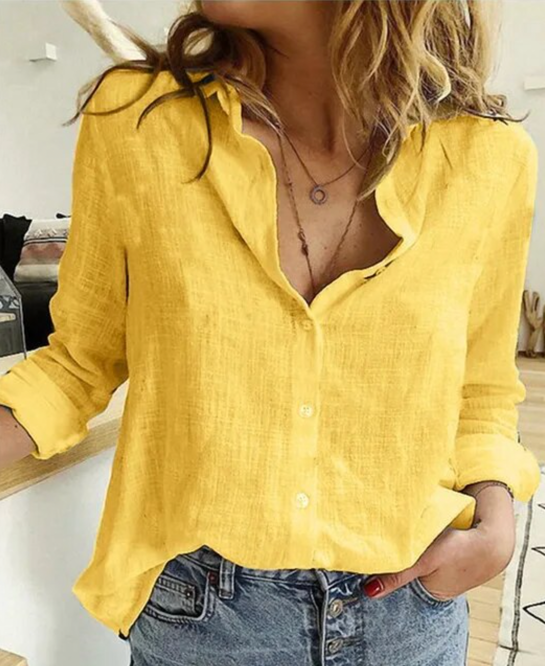 Blouse with Long Sleeves for Women - Xania