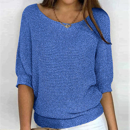 Maelle – Plain Oversized Jumper with Comfortable Fit