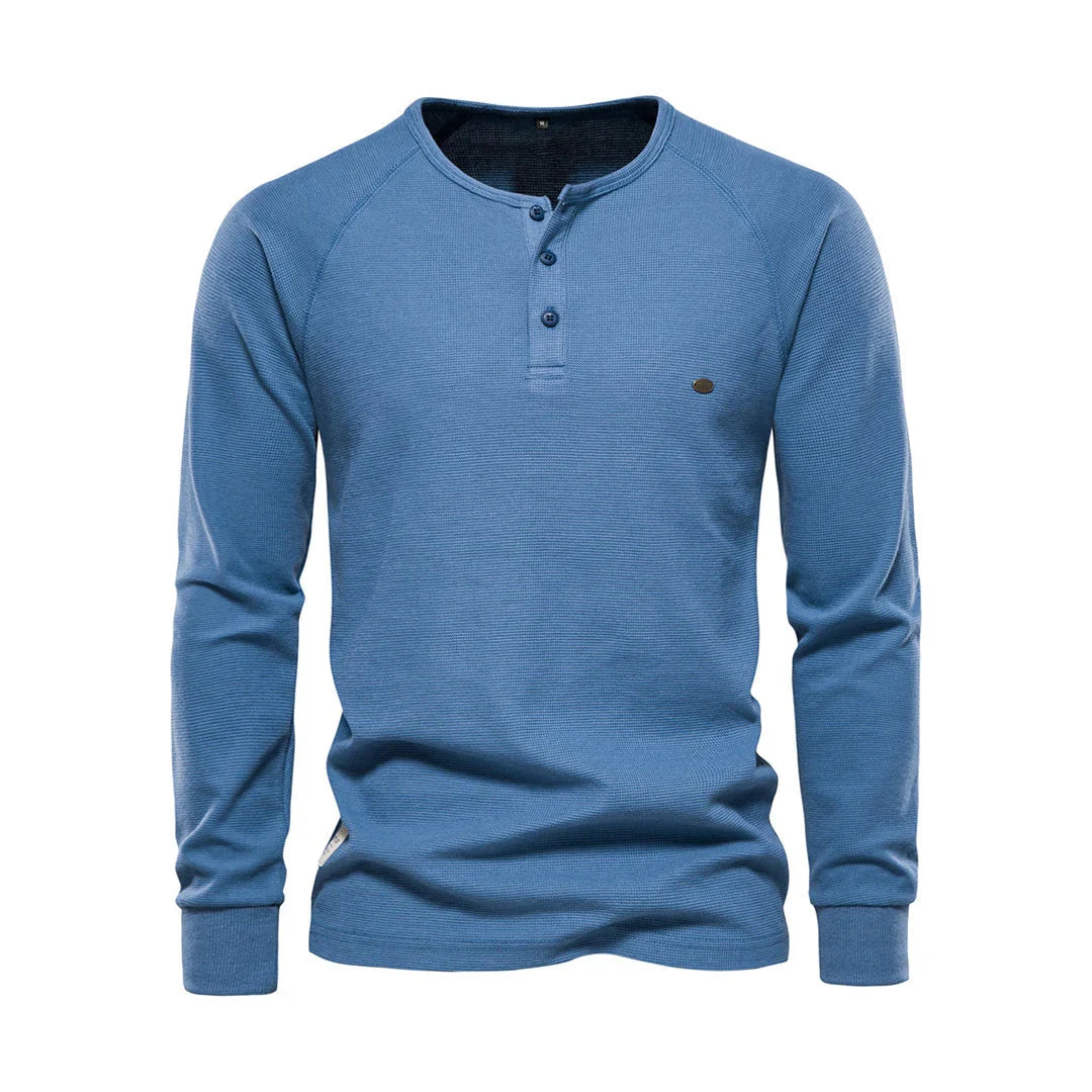 Men's Long Sleeve Shirt with Round Neck