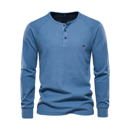 Men's Long Sleeve Shirt with Round Neck