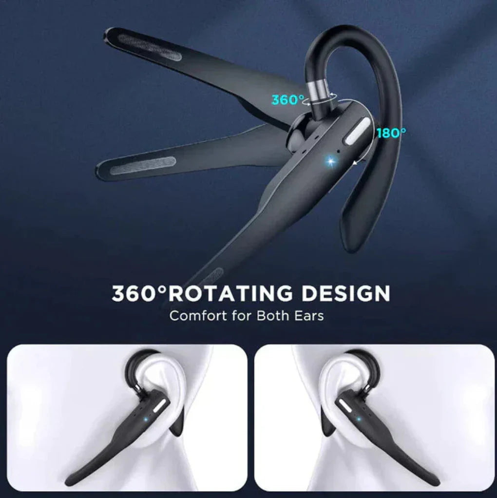 Bluetooth 5.1 Noise Cancelling Headset with Dual Microphone for Men
