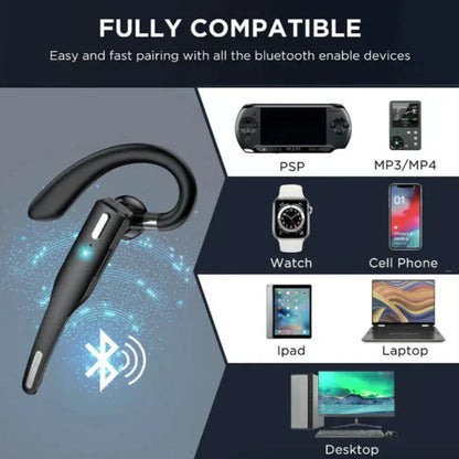 Bluetooth 5.1 Noise Cancelling Headset with Dual Microphone for Men