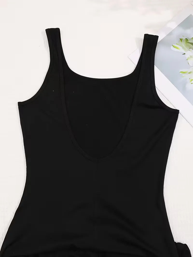 Bodysuit with Round Neck