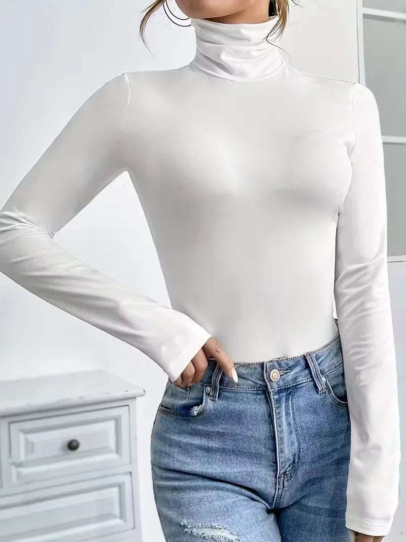 Bodysuit with Turtle Neckline