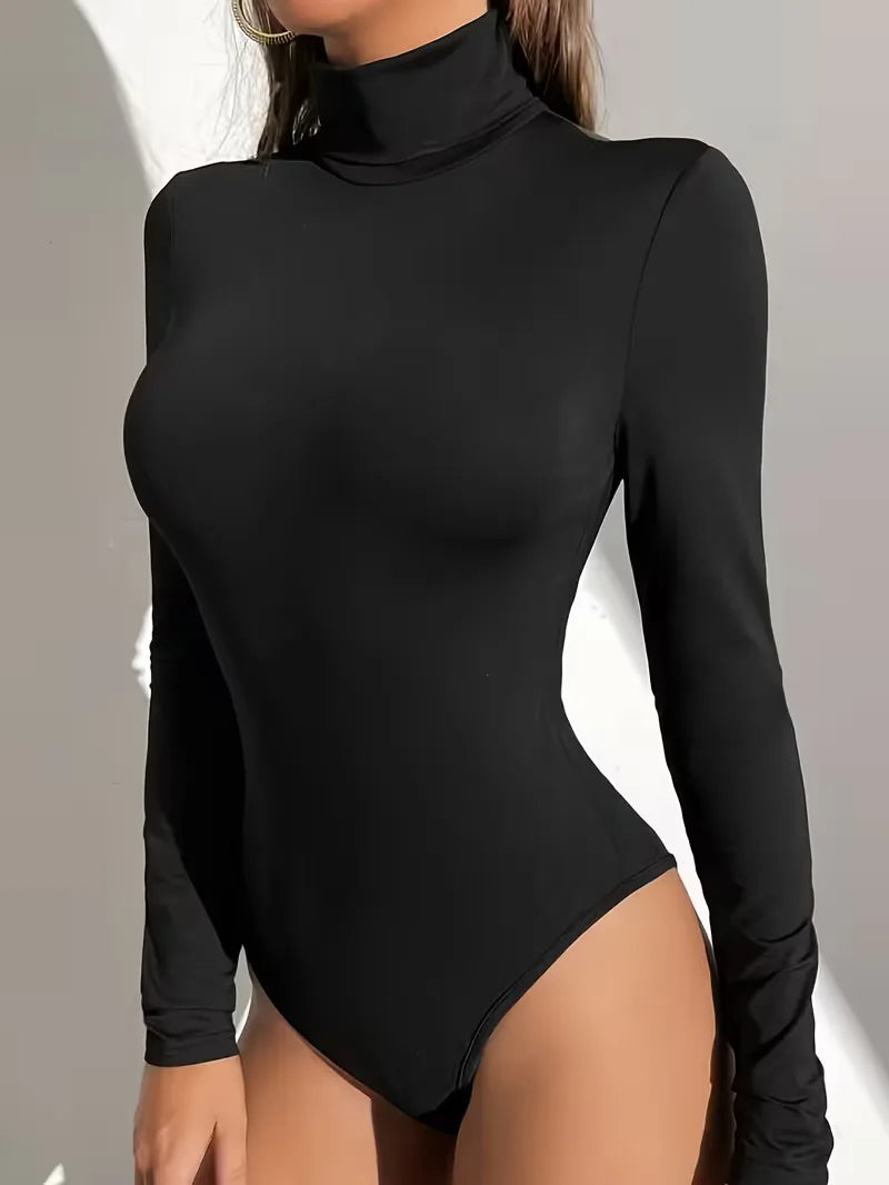 Bodysuit with Turtle Neckline
