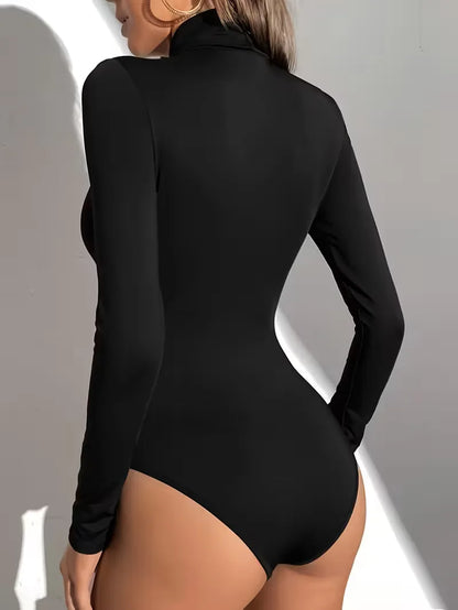 Bodysuit with Turtle Neckline