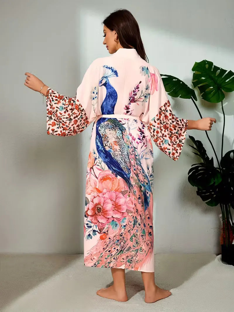 Bohemian cover-up with long sleeves