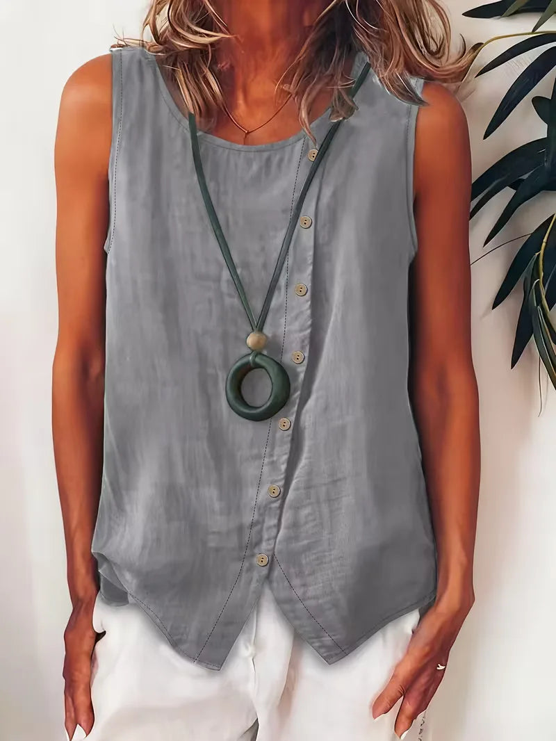 Bohemian ladies' blouse with buttons