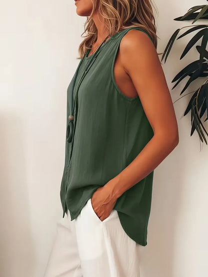 Bohemian ladies' blouse with buttons