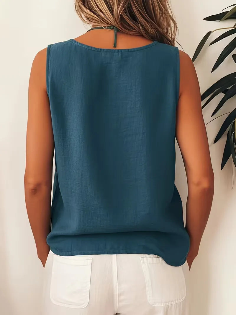 Bohemian ladies' blouse with buttons