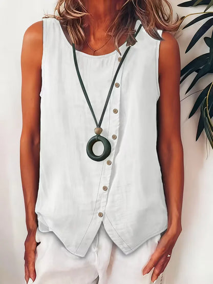 Bohemian ladies' blouse with buttons