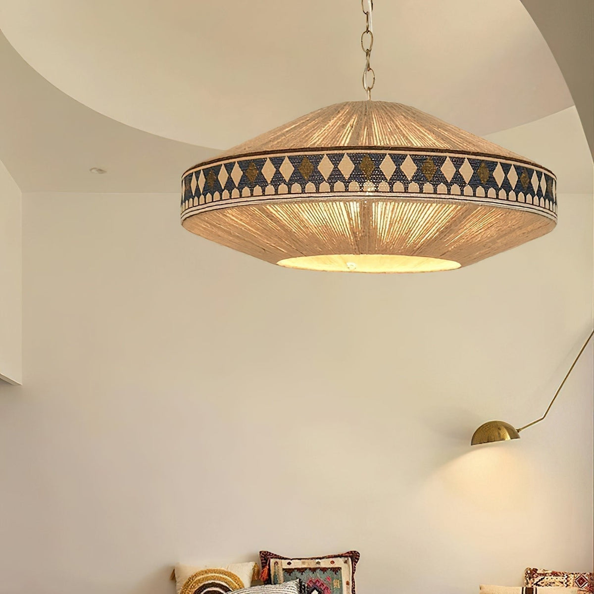 Lámpara colgante bohemia con flecos – Estilo boho divertido