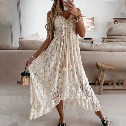 Boho Fringe Dress with Tassels