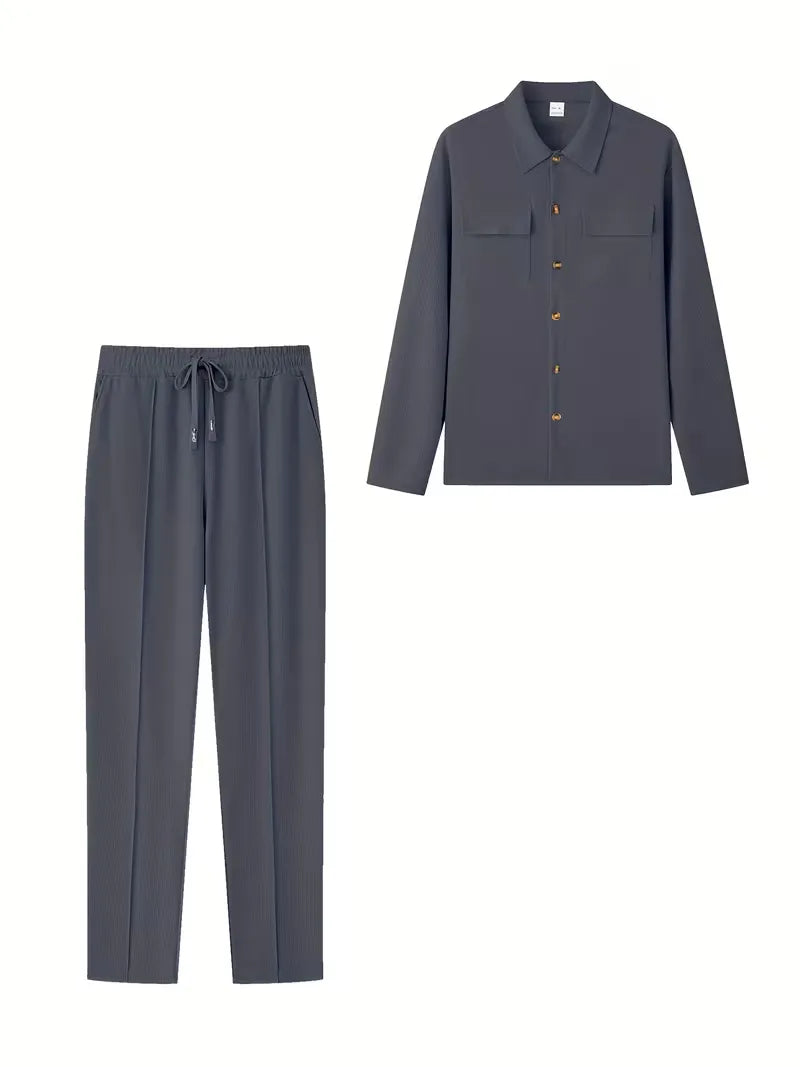 Bomber Jacket with Button Closure and Chest Pockets