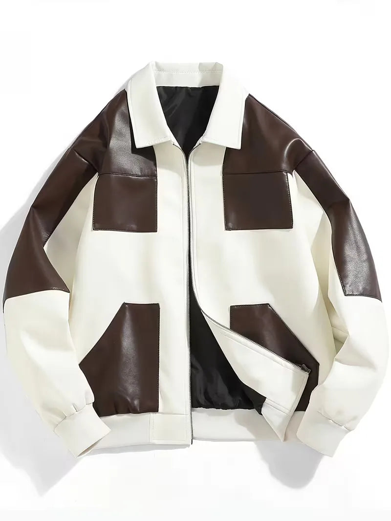 Bomber jacket with colour-block design