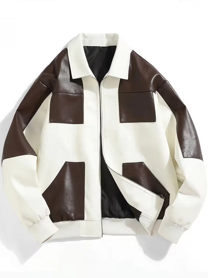 Bomber jacket with colour-block design
