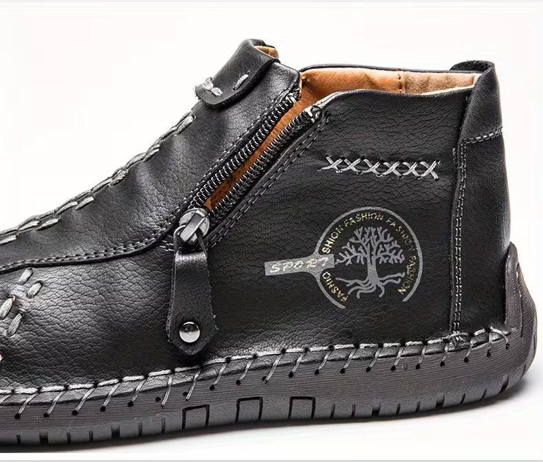 Boots with Zip and Rubber Sole