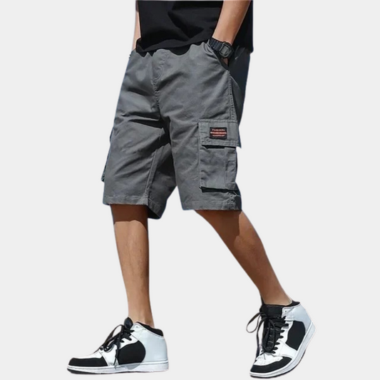 Pantalones cortos cargo cómodos para hombre con bolsillos funcionales