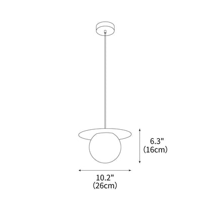 Lampă de masă sferică de lux din alamă și alabastru