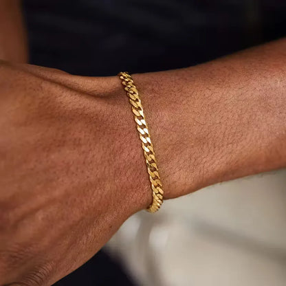 Bracelet set with Cuban link and rope chain