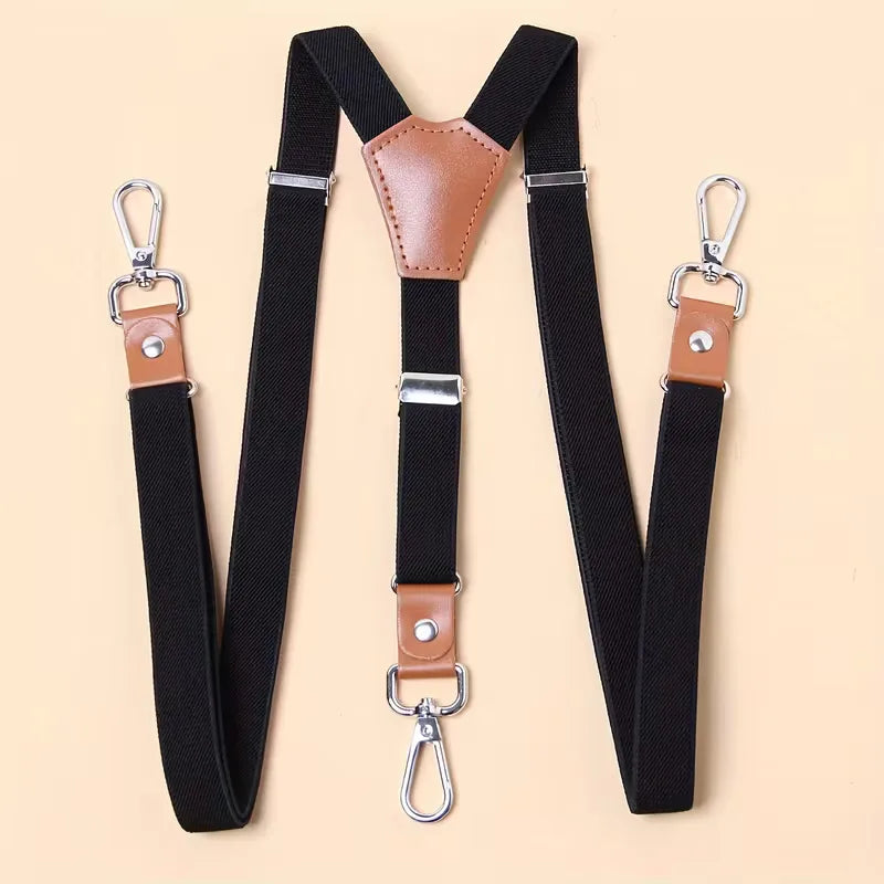 Braces with Leather Detail