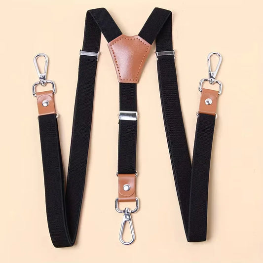 Braces with Leather Detail