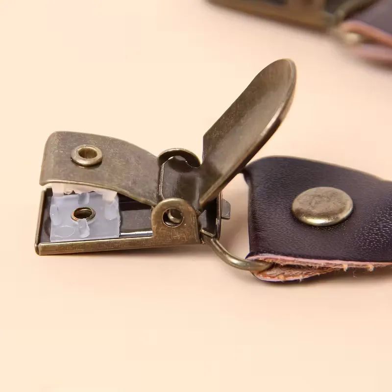 Braces with Leather Details