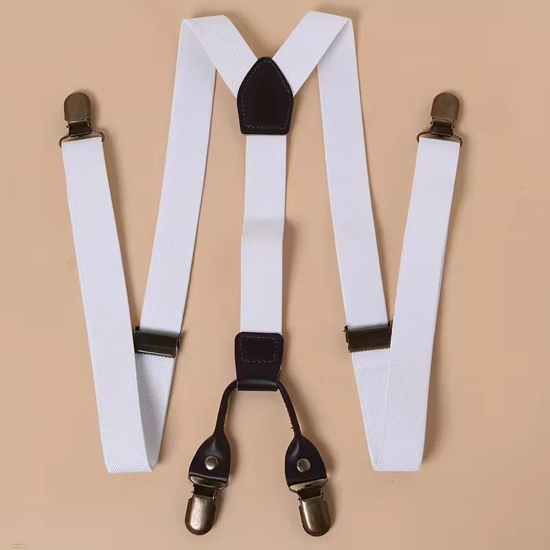Braces with Leather Details