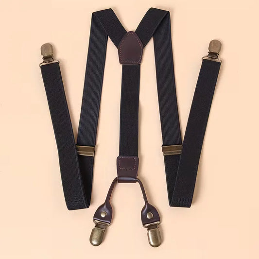 Braces with Leather Details