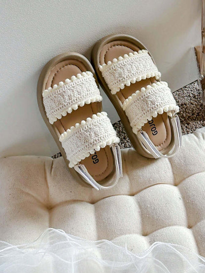 Braided Princess Sandals for Girls with Soft Sole
