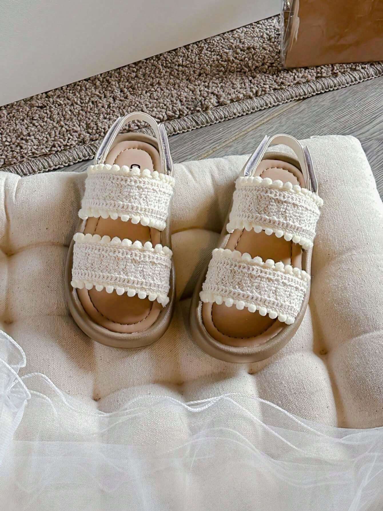 Braided Princess Sandals for Girls with Soft Sole
