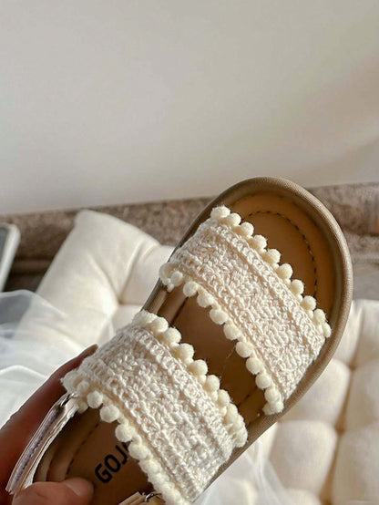 Braided Princess Sandals for Girls with Soft Sole