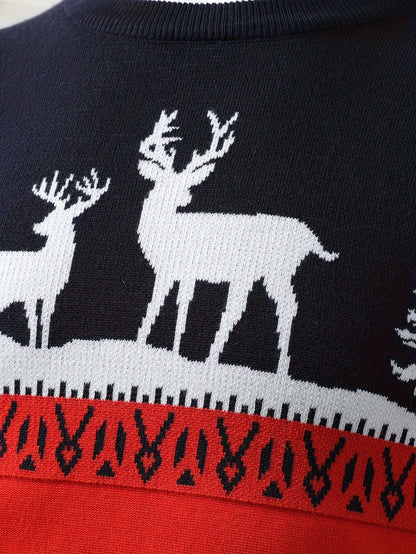 Bram | Festive Men's Jumper with Christmas and Reindeer Print